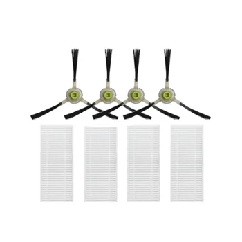 4 Šoniniai šepetėliai+4 HEPA filtrai Lefant robotiniam dulkių siurbliui M210 Pro M1 M201/M501A/M571/T700 Priedai