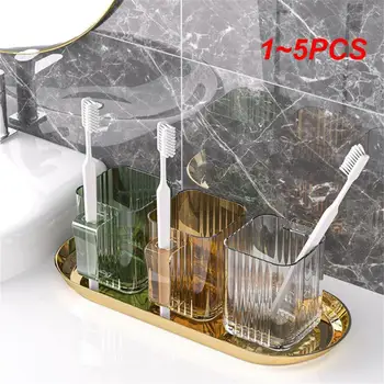 1 ~ 5PCS burnos skalavimo puodelis Elegantiškas supaprastintas dizainas Aukštos kokybės medžiagos, kurias lengva laikyti Būtinas namų dantų pastos puodelis su dangčiu