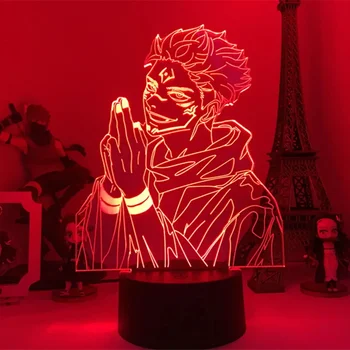 Anime lempa Jujutsu Kaisen Led naktinė šviesa miegamojo dekorui Sukuna Yuji Itadori Veiksmo figūrėlės Modelis Stalinės lempos gimtadienio dovana