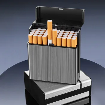 Didelės talpos cigarečių dėklas Automatinis atverčiamas dangtelis 40vnt cigarečių antislėgis nešiojama kišeninė daiktadėžė Rūkymo įrankiai