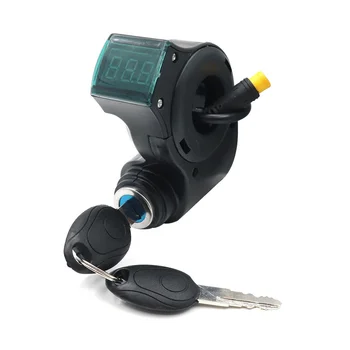 E-Bike Lgnition Lock Key Thumb Throttle Voltmeter Digital Voltage Display Switch 3Pin for KUGOO M4 XiaoMi M365 Universal
