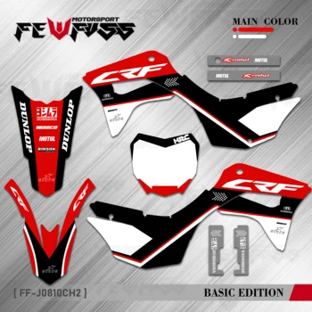 FEWFUSS HONDA CRF 125F CRF125F 2019 2020 2021 2022 Full Graphics Decals Lipdukai Motociklo fono numeris Pavadinimas Pasirinktinis