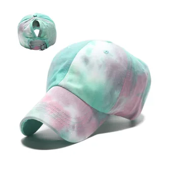 Foreign Trade Tie-Dye Summer Sun-Proof Baseball Women's Colour Peaked www.holimed.lt Amazon Eaby New Cap with Hair Extensi
