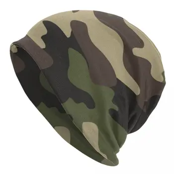 Green Brown Military Camouflage Bonnet Hats Fashion Knitting Hat Autumn Winter Warm Army Jungle Camo Skullies Beanies Caps
