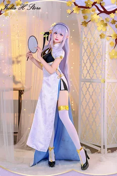 Irelia H Store Emilija iš Re:Gyvenimas kitokiame pasaulyje nei nulis Emilia Cheongsame Cosplay kostiumas Anime suknelė moteris