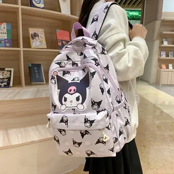 Kawaii Hello Kittys kuprinė Anime Kuromi Kt Cat Girl Heart Miela Knapsack Didelės talpos mokykliniai krepšiai Moteriška rankinė Gimtadienio dovana