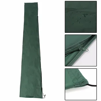 Lauke 190x96cm Patio skėtis Neperšlampamas apsauginis dangtelis su užtrauktuku sodo konsolės skėčių dangteliui