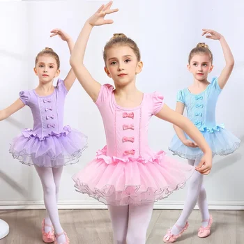 Mergaitės Baleto šokiaiDress Vaikai Vaikai trumpomis / ilgomis rankovėmis Tiulis Peteliškė Gimnastika Baleto pagrindinė gimtadienio šventės apranga
