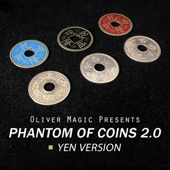 Monetų fantomas 2.0 (jenos versija) Magiški triukai Pasirodo monetos Spalvos pasikeitimas Magijos magas iš arti iliuzijos Triukai Mentalizmas