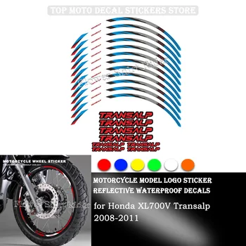 Motociklo rato lipdukas Vandeniui atsparus stebulės lipdukas Ratlankio juostelė 17 colių Honda Transalp XL700V 700 2008 2009 2010 2011