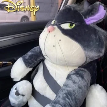 Naujas 30-60cm Tikras Disney Liuciferis Pliušinis žaislas Kawaii Įdaryti gyvūnų pliušiniai žaislai Japonija Figaro Pelenės Katės gimtadienio dovanos Žaislai