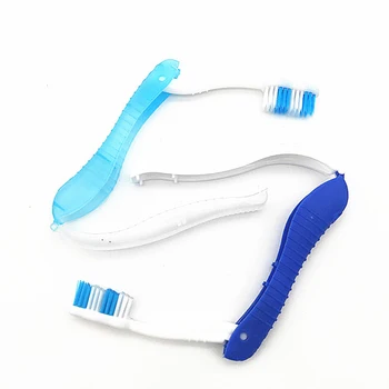 Nešiojami vienkartiniai sulankstomi kelionių kempingo dantų šepetėliai Dantų burnos valymo įrankiai