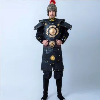 senovės kinų stiliaus bendrieji kostiumai vyrams istoriniai drabužiai kareivio kario cosplay drabužiai