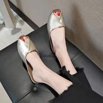 Soft Mules Open Toe Slides Sandals Flat Summer Woman Slippers Batai moterims 2023 Nauja kolekcija Avalynė Clappers Fashion B Y