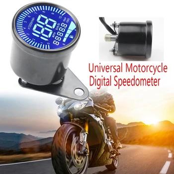 Universalus motociklų skaitmeninis spidometras Retro LCD odometras motoroleris ATV matuoklio lenktynininko tachometro indikatorius