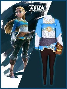 Užmaskuoti moteris suaugusiųjų kostiumas Helovinas Cos legenda Zelda Wilderness Breath Cosplay princesės vaidmenų žaidimo kostiumas