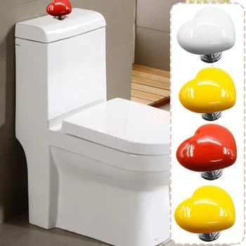 Širdies formos tualeto mygtukas Vonios kambario tualeto mygtukas Pagalba Spalvinga širdies forma Tualeto dangtelio mygtukas Paspauskite tualeto vandens nuleidimo mygtuką